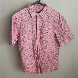 Vineyard Vines Pineapple Cape Coral Cocktails short sleeve button shirt Mens M